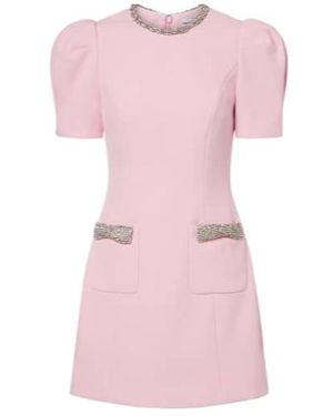 Rebecca Vallance Nemy Embellished Crepe Minidress - Pink