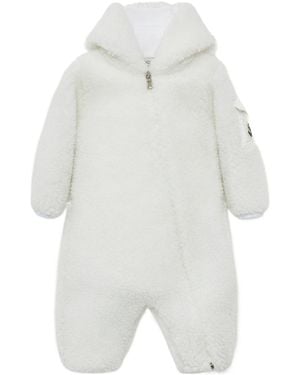 Moncler Teddy Hooded Baby Grow - White