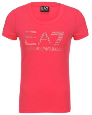 Emporio Armani Item O-Neck Short-Sleeved T-Shirt - Pink