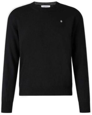 McQueen Skull Embroidered Crewneck Jumper - Black