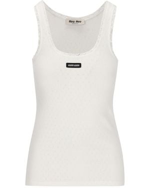 Miu Miu Sleeveless and tank tops for Women | Online Sale up to 34