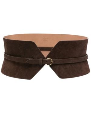 Alaïa Wide Belt - Brown