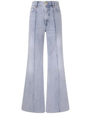 Zimmermann Denim Wide Leg Jeans - Blue