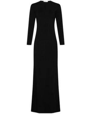 The Row Long Long-Sleeved Dress - Black