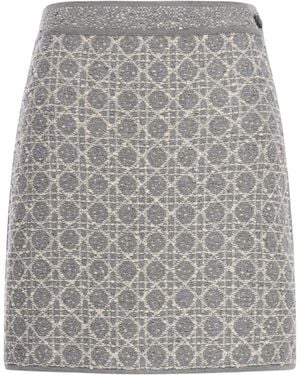 Dior Macrocannage Miniskirt - Gray