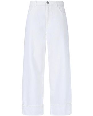 Rohe Wide-Leg Cuffed Jeans - White