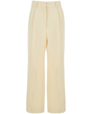 Blazé Milano Blazé Milano Pleated Straight-Leg Pants - Natural