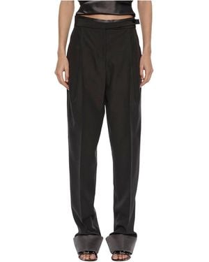 Christopher Esber Rowan Sateen-Cuffed Trousers - Black