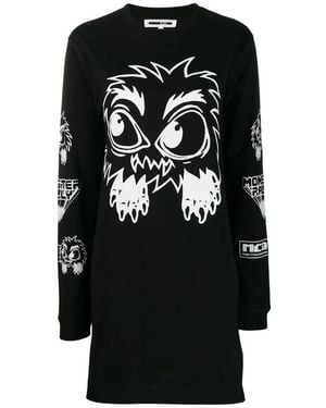 McQ Monster Pattern Printed Dress - Black