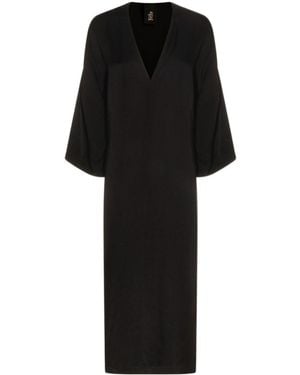 Thom Krom Relaxed V-Neck Maxi Dress - Black