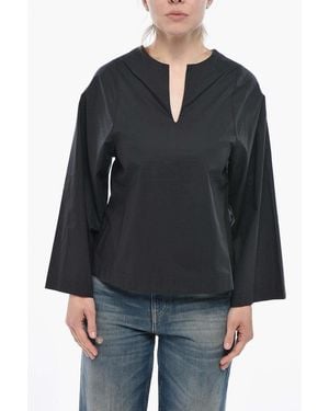 By Malene Birger Kamill V-Neck Blouse - Black