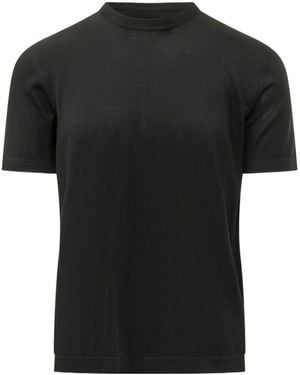 ZEGNA ゼニア トロフェオ 15Mil15 クルーネックTシャツ - Black