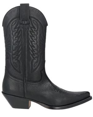 MM6 by Maison Margiela Minimalist Cowboy Boots - Black