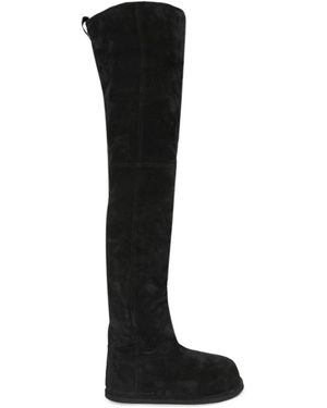 AMINA MUADDI Heidi Round Toe Boots - Black
