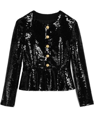 Celine Embroidered Chelsea Jacket - Black