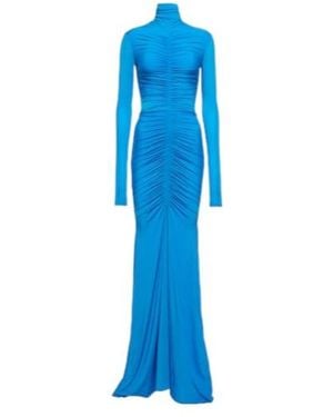 Alex Perry Garner Turtleneck Gown - Blue