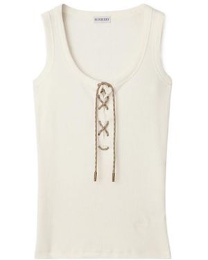 Burberry Sleeveless Tops - White
