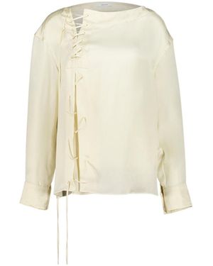 Ferragamo Lace-Up Detail Top - White