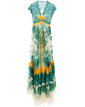 Etro Printed Maxi Dress - Green