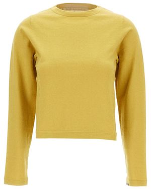 Extreme Cashmere Long-Sleeved Crewneck T-Shirt - Yellow