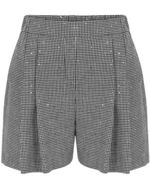 Fabiana Filippi Sequin Houndstooth Shorts - Grey