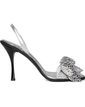DSquared² Bow Detailed Open Toe Sandals - Metallic