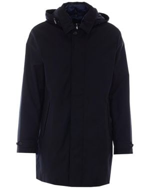 Add Long-Sleeved Down Jacket - Blue