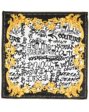 Versace Jeans Couture Logo-Print Silk Scarf - Multicolour
