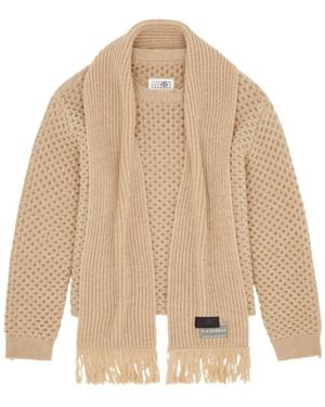 MM6 by Maison Margiela Scarf Knit Jumper - Natural