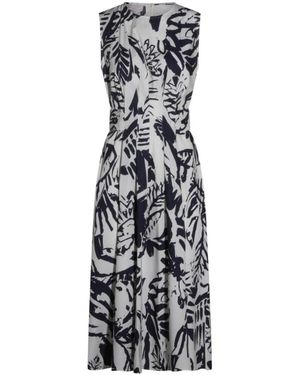 Antonelli Abstract Print Midi Dress - Black