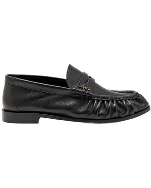 Saint Laurent Low-Heel Casual Loafers - Black