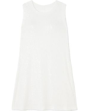 Norma Kamali Sequined Jersey Mini Dress - White