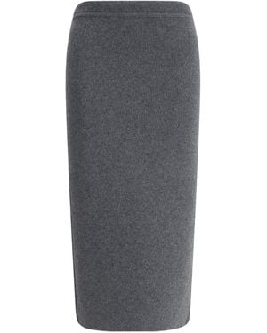 Tom Ford Knitted Midi Skirt - Gray