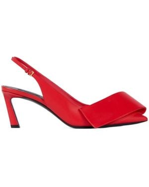 Givenchy Twisted Ribbon Slingbacks Pumps - Red