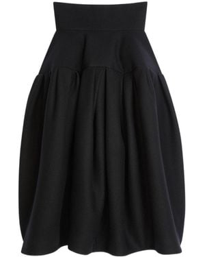 Dries Van Noten High-Waisted Puffball Midi Skirt - Black