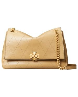 Tory Burch Charlie Quilted Shoulder Bag - Natural