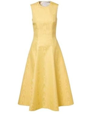 Emilia Wickstead Mara Wavy Micardo Midi Dress - Yellow