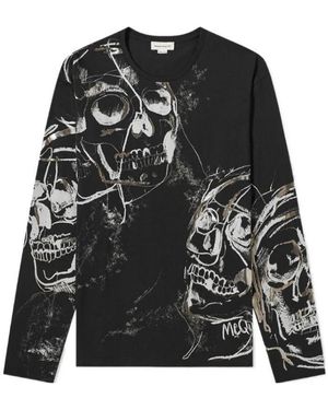 McQueen Skull Print T-Shirt - Black