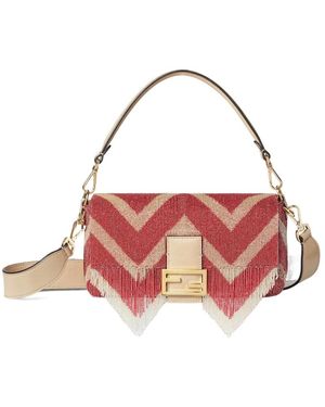Fendi Bag Embroidered With Two-Tone Beads And Fringes