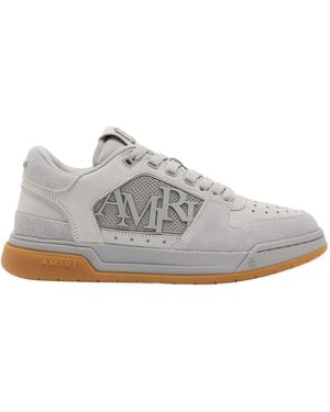 Amiri Patchwork Leather Low-Top Sneakers - Gray