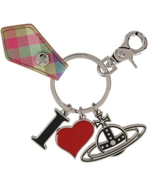 Vivienne Westwood I Love Orb Charm Keyring - White