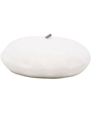 Brunello Cucinelli Monili-Chain Slip-On Beret - White
