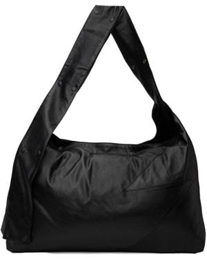 Yohji Yamamoto Patchwork Shoulder Bag - Black