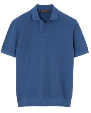Loro Piana Buttonless Polo Shirt - Blue