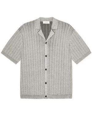 Les Deux Evan Knitted Shirt - Grey