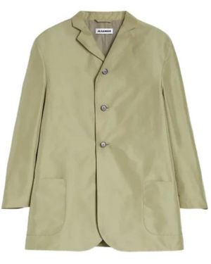 Jil Sander Single-Breasted Jacket - Green