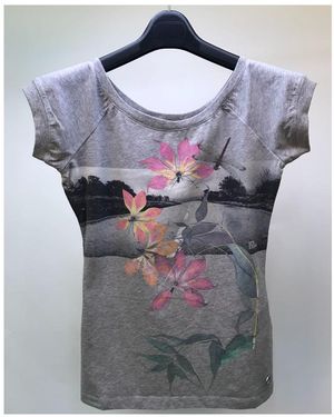 Iceberg Printed T-Shirt With Round Neck And Short Sleeves - Gray
