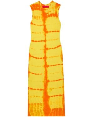 The Elder Statesman Tie-Dye Midi Dress - Yellow