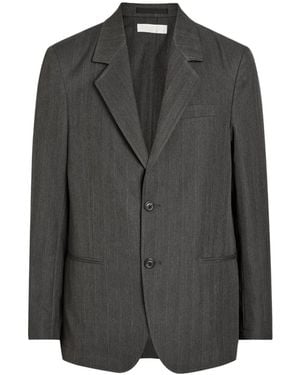 Our Legacy Unconstructed Ceremony Pinstriped Woven Blazer - Gray
