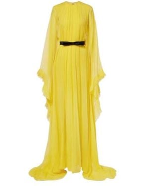 Givenchy Belted Silk Gown - Yellow
